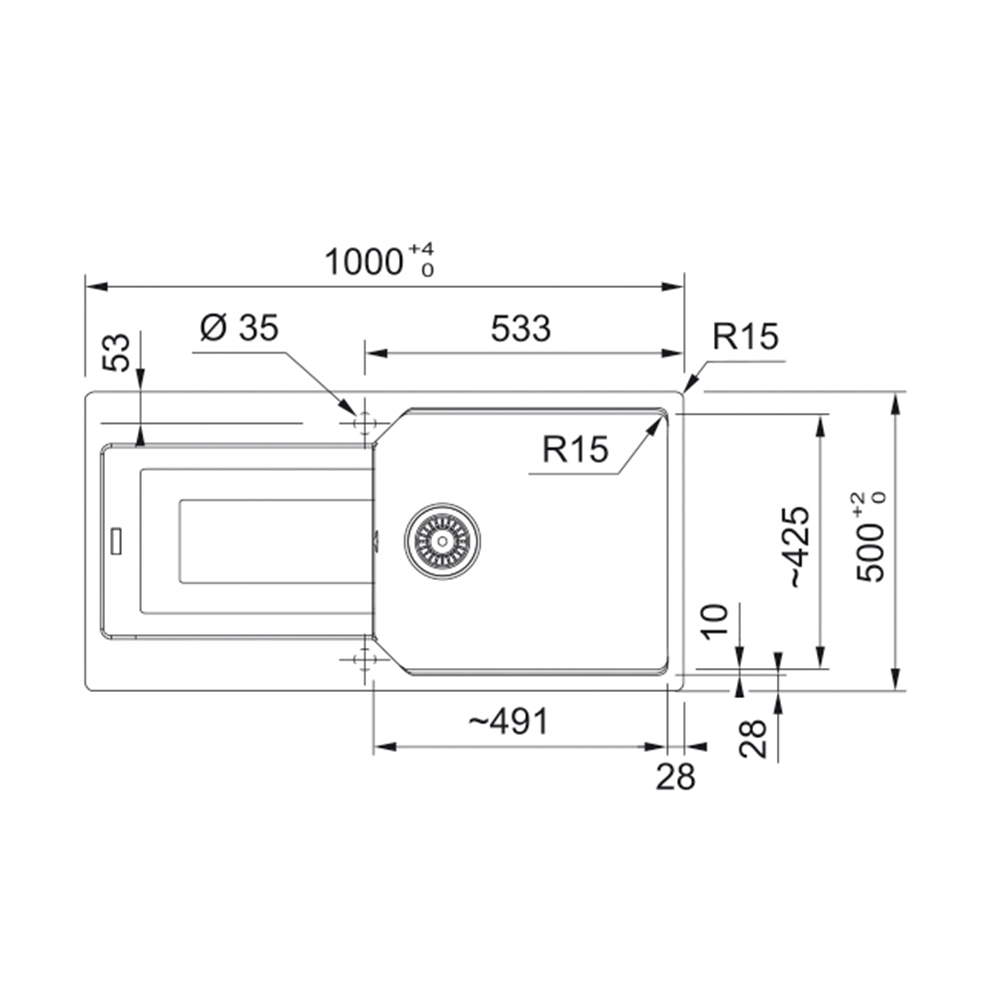 Franke sudoper Urban UBG 611-100 A - Slika 2