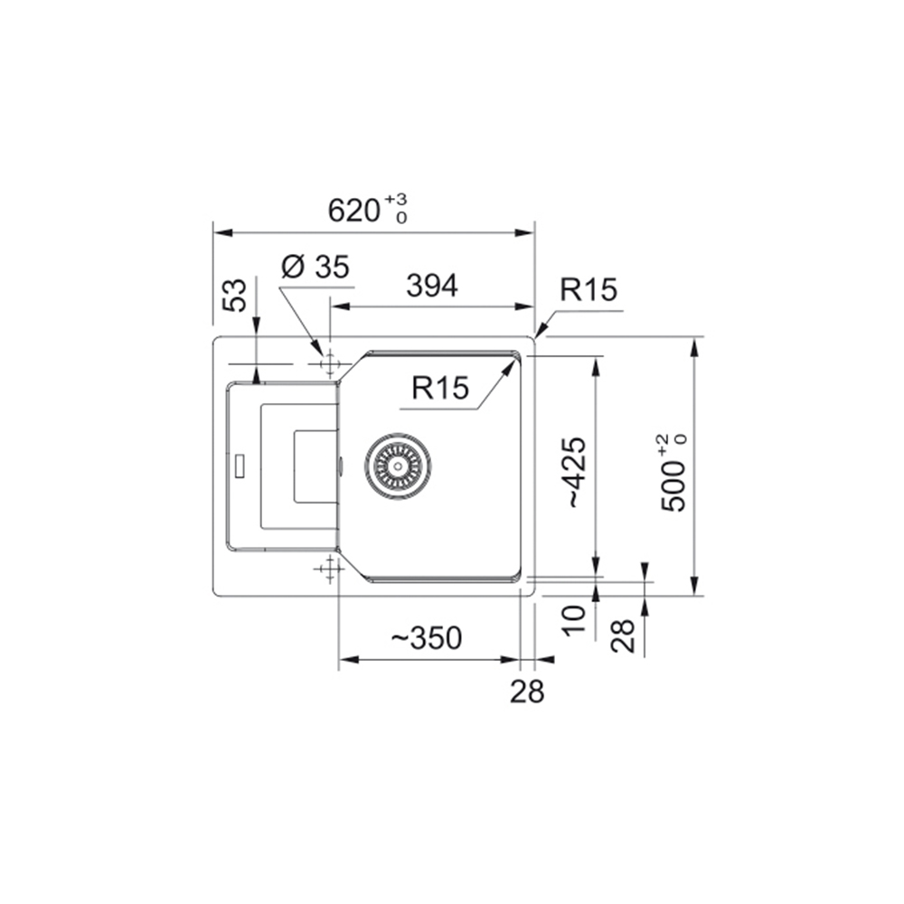 Franke sudoper Urban UBG 611-62 A - Slika 2
