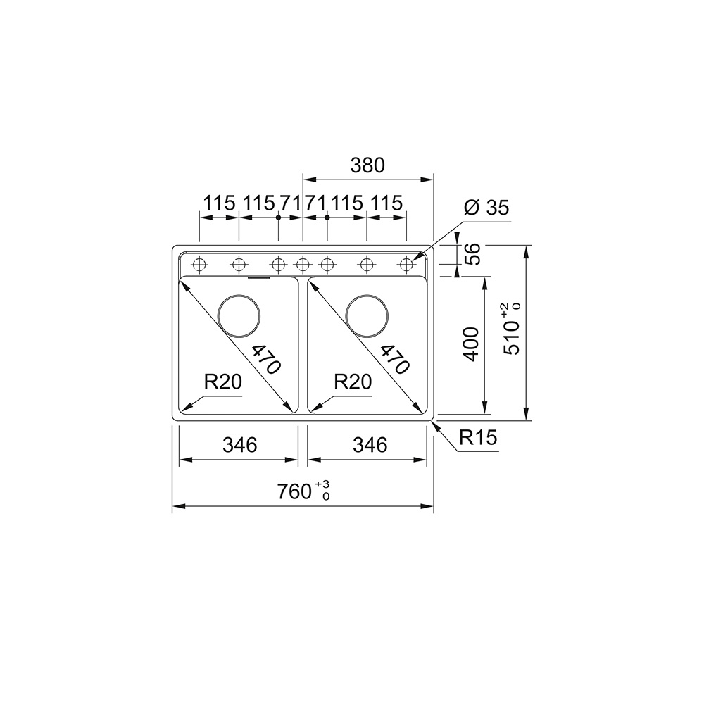 Franke sudoper MRG 620-35-35 TL - standardna - Slika 2
