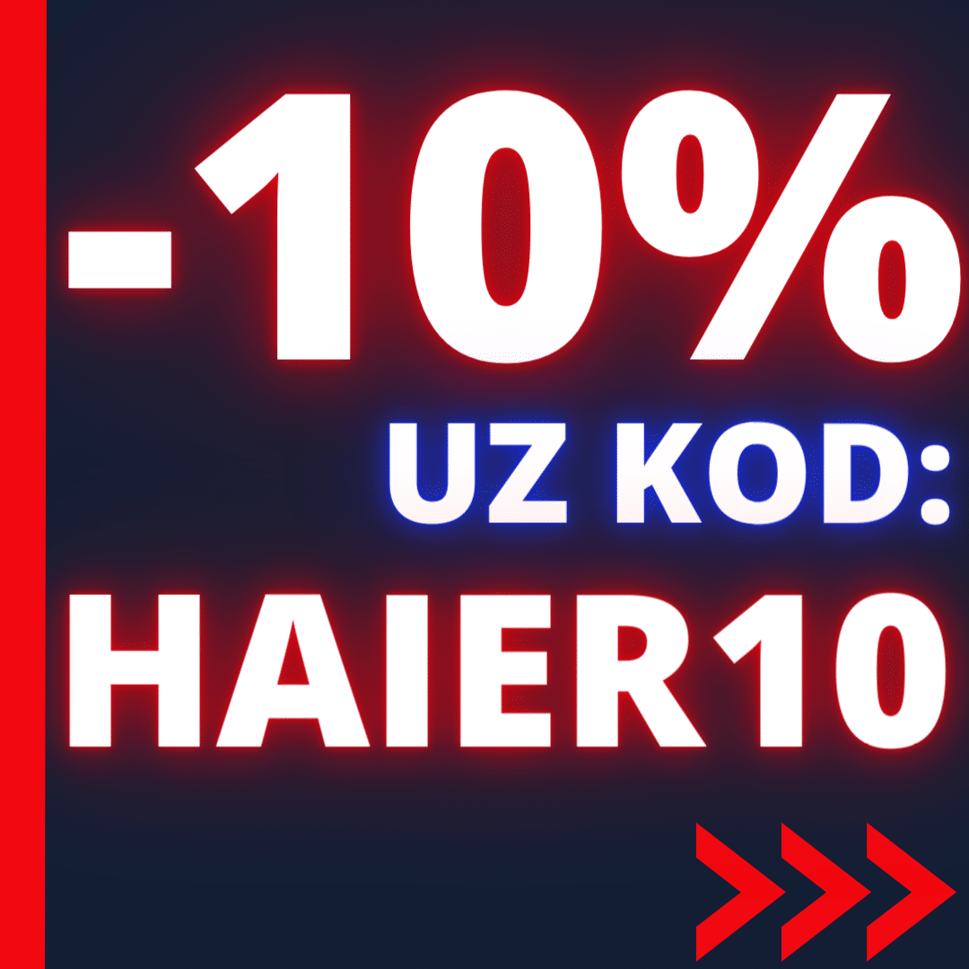 – 10% uz kod: HAIER10