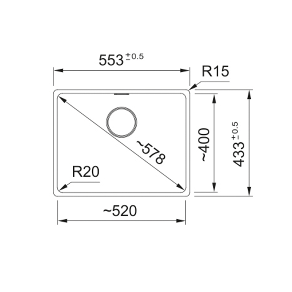 Franke sudoper MRG 110-52 A - podugradbena - Slika 2