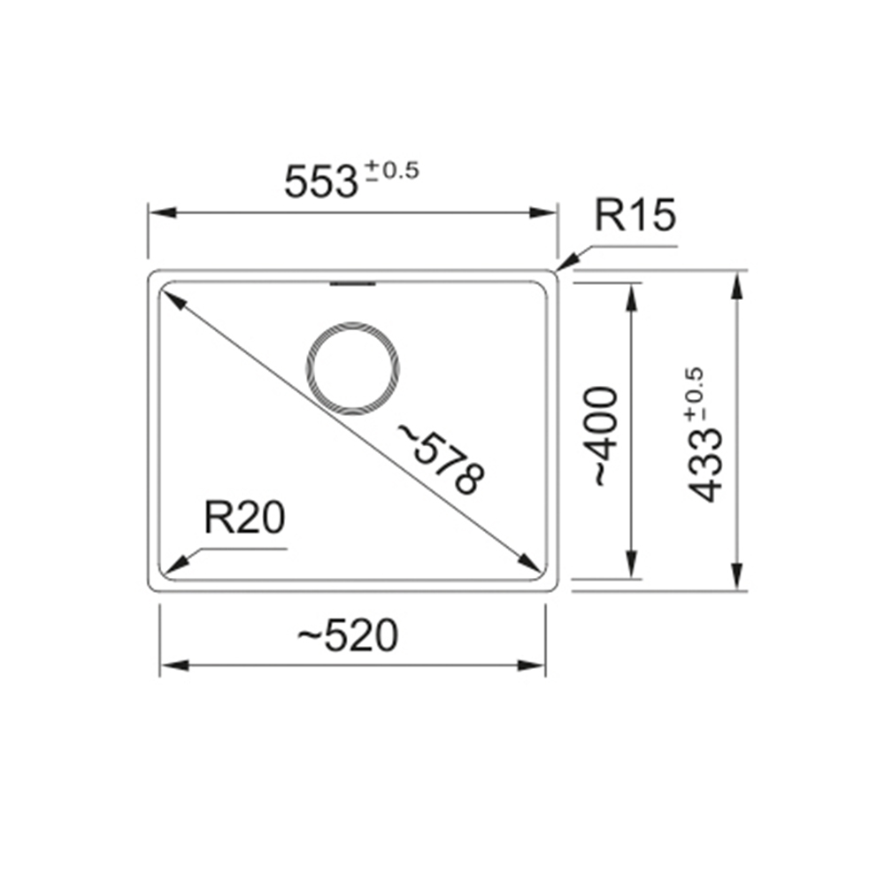 Franke sudoper MRG 110-52 A - podugradbena - Slika 2