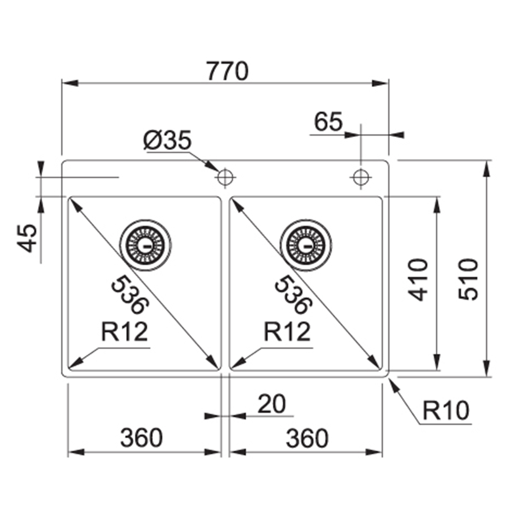 Franke sudoper Box BXX 220 36-36 TL - Slika 2
