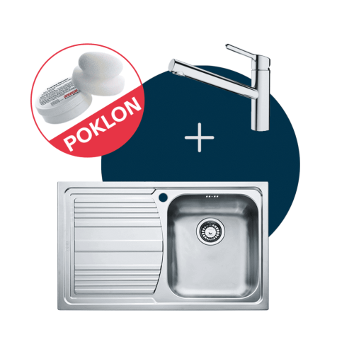 Franke set sudoper LLX 611 lijevi + slavina Orbit + poklon pasta