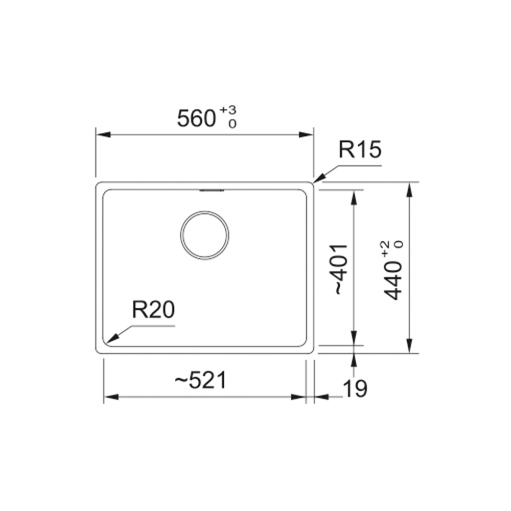 Franke sudoper Maris – MRG 610-52 - standardna - CRNA (L) - Slika 2
