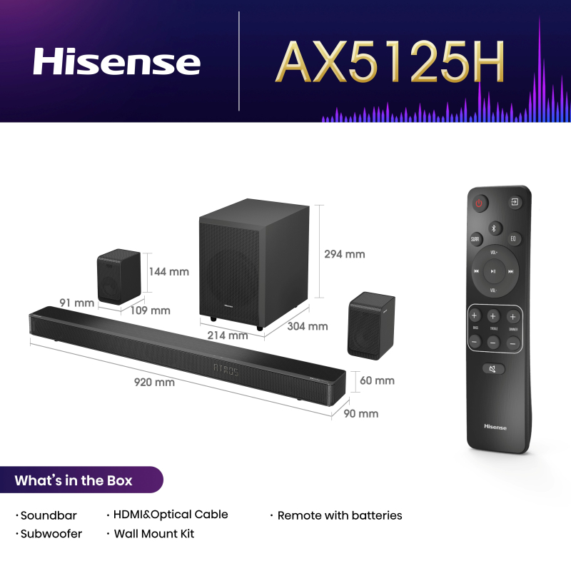 HISENSE soundbar AX5125H - Slika 5