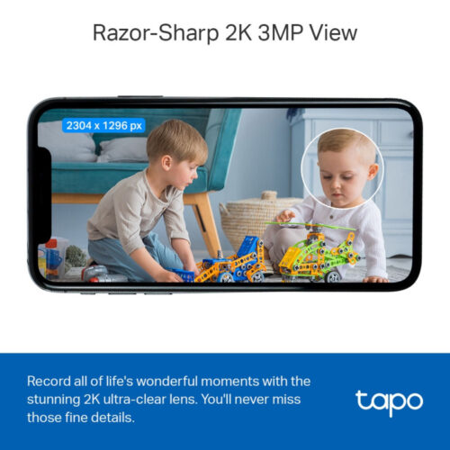 TP-Link Tapo C110 kamera UHD 3MP, H.264, Advanced Night Vision, microSD, dvosmjerni audio, detekcija pokreta, Wi-Fi, Tapo app