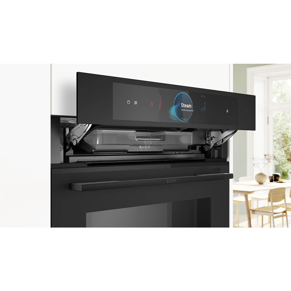 Bosch ugradbena pećnica s funkcijom mikrovalova i dodavanja pare HNG978NM1- MattBlack - Slika 3