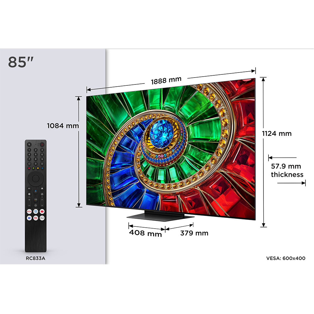 TCL RGB Mini-LED TV 85" 85RM7L, Google TV - Slika 6