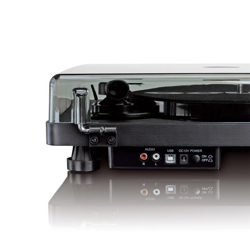 LENCO L-30BK Gramofon, RCA izlaz, USB B PC kodiranje, 33 i 45 RPM, Audio-Technica AT3600 cartridge, crni - Slika 3