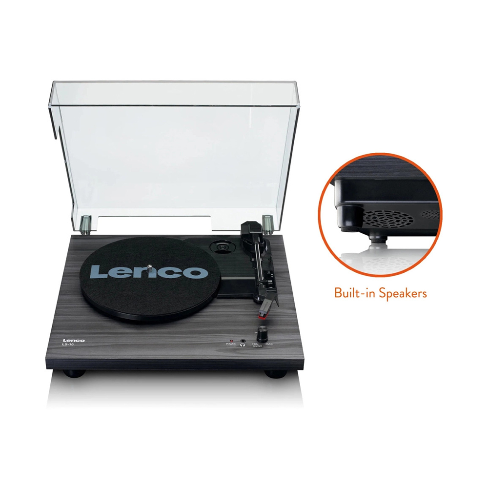 LENCO LS-10BK Gramofon, RCA izlaz, 3.5mm, zvučnici 2x 6W, crni - Slika 3