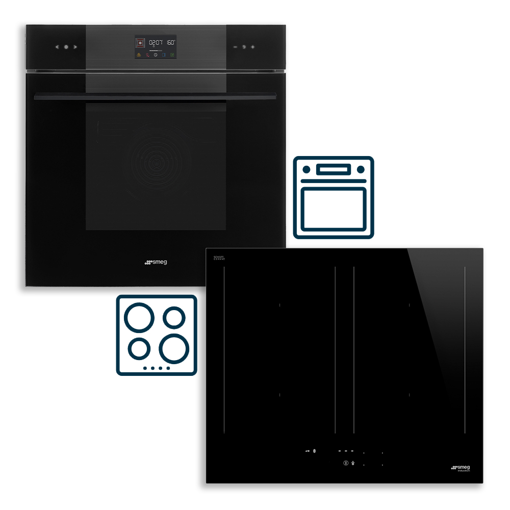 Smeg ugradbeni set ploča SIM3644D + pećnica SOP6102TB3 (SET1)