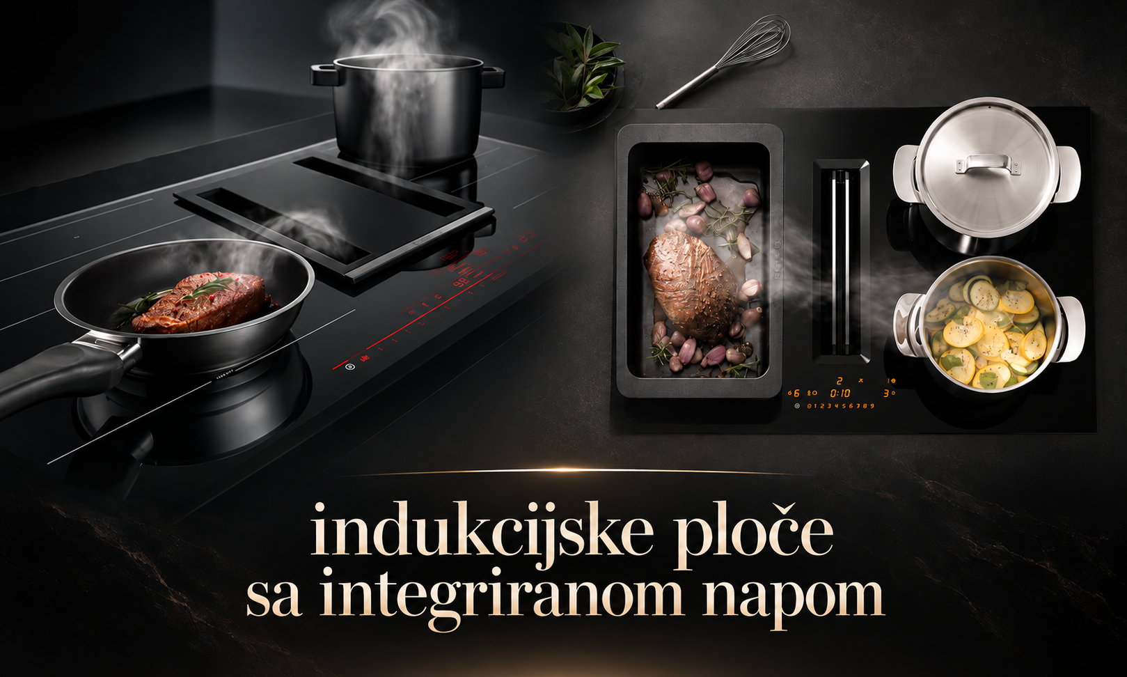 Bosch i Miele indukcijske ploče s integriranom napom