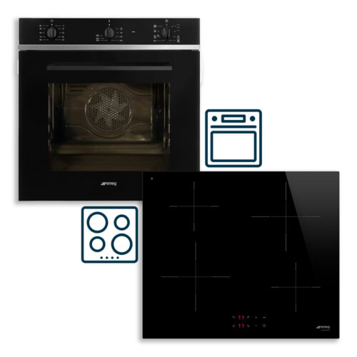 Smeg ugradbeni set ploča SI4642D + pećnica SF64M3TB (SET 17)