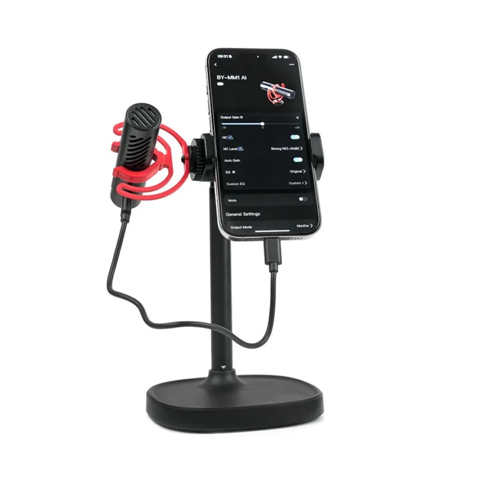 BOYA Mikrofon BY-MM1 AI, žičani, USB C, 3.5 mm, Pop filter, crni - Slika 4